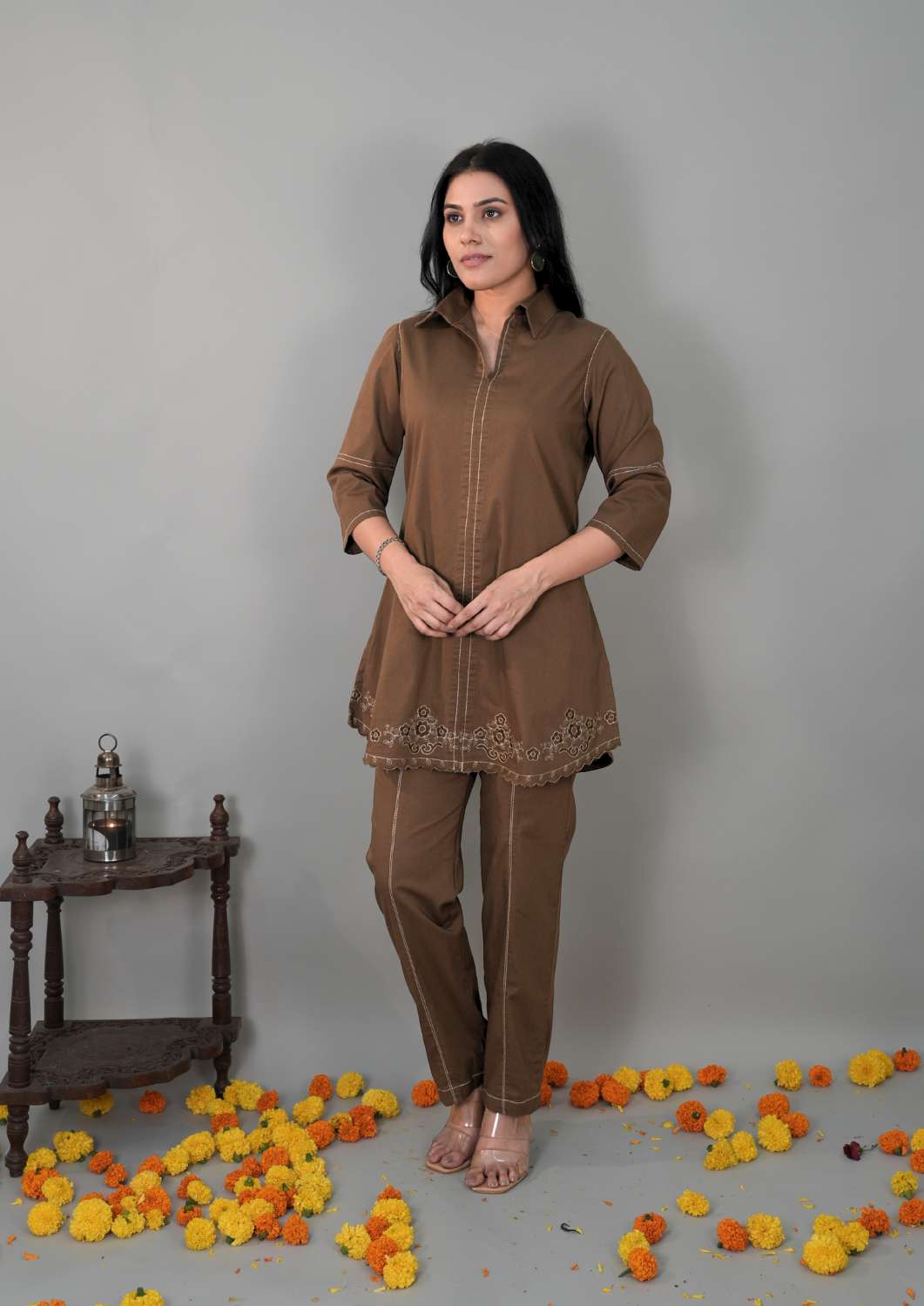 Product Carousel Image 1: Cutwork Charm Co-ord Set