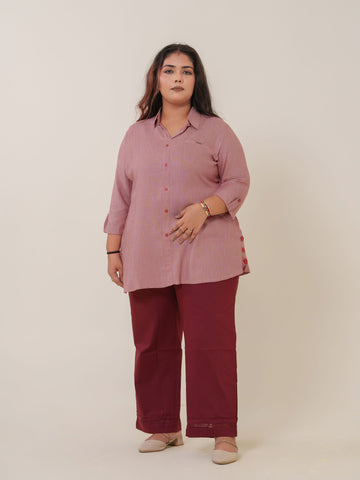Yarn dyed checkered top
