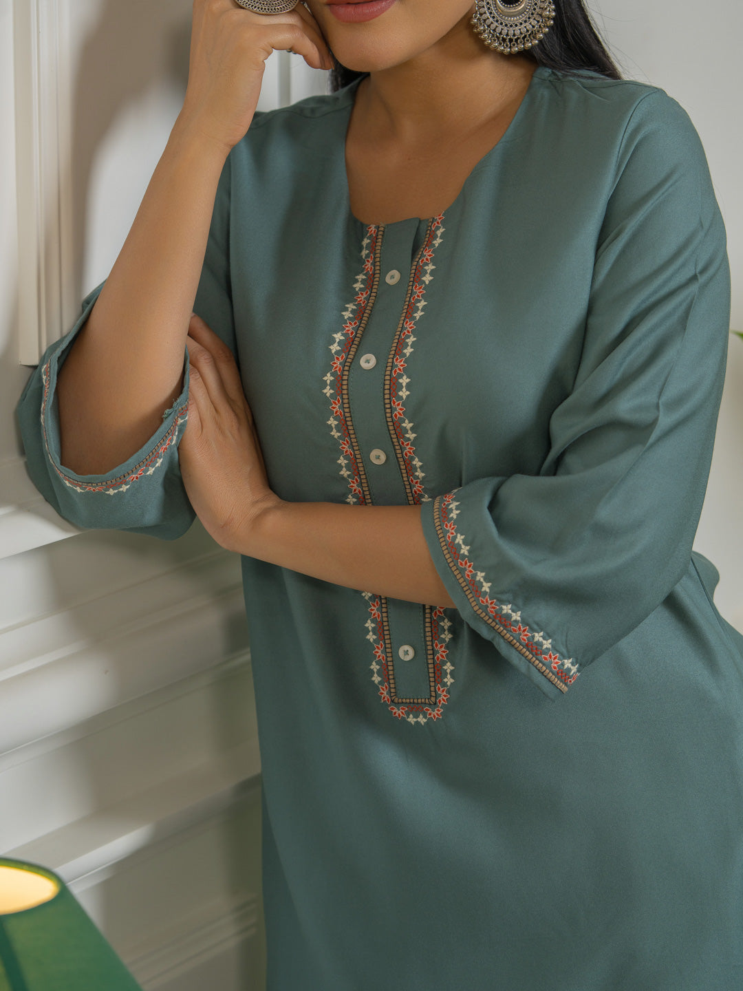 Product Carousel Image 5: Designer Kurta with Sleeve Detail