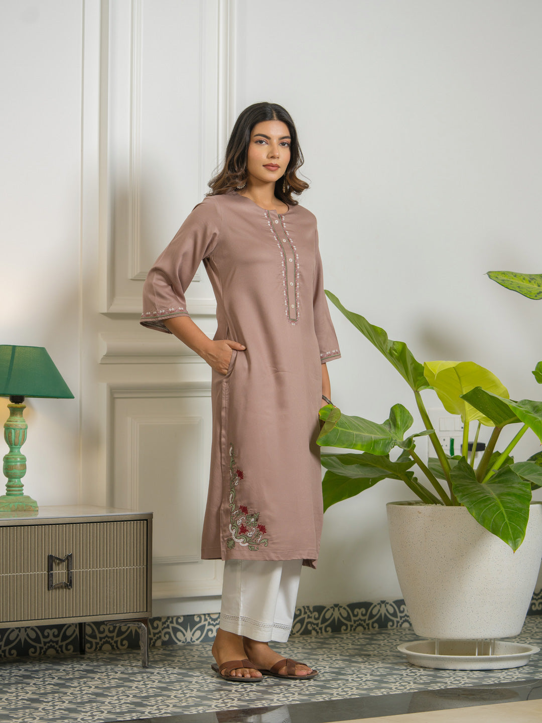 Product Carousel Image 9: Designer Kurta with Sleeve Detail