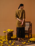 Product Carousel Image 15: Dual tone textured short kurta with embroidery