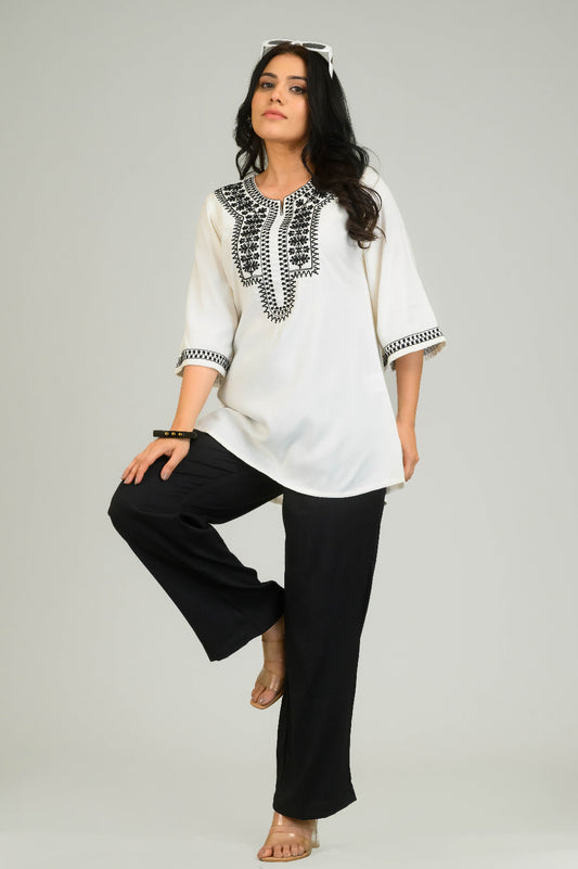 The Signature Contrast Top - Etiquette Apparel