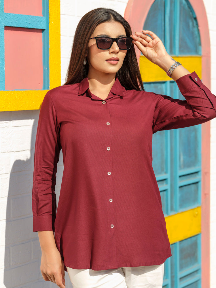 Wardrobe essential basic solid colored shirt top