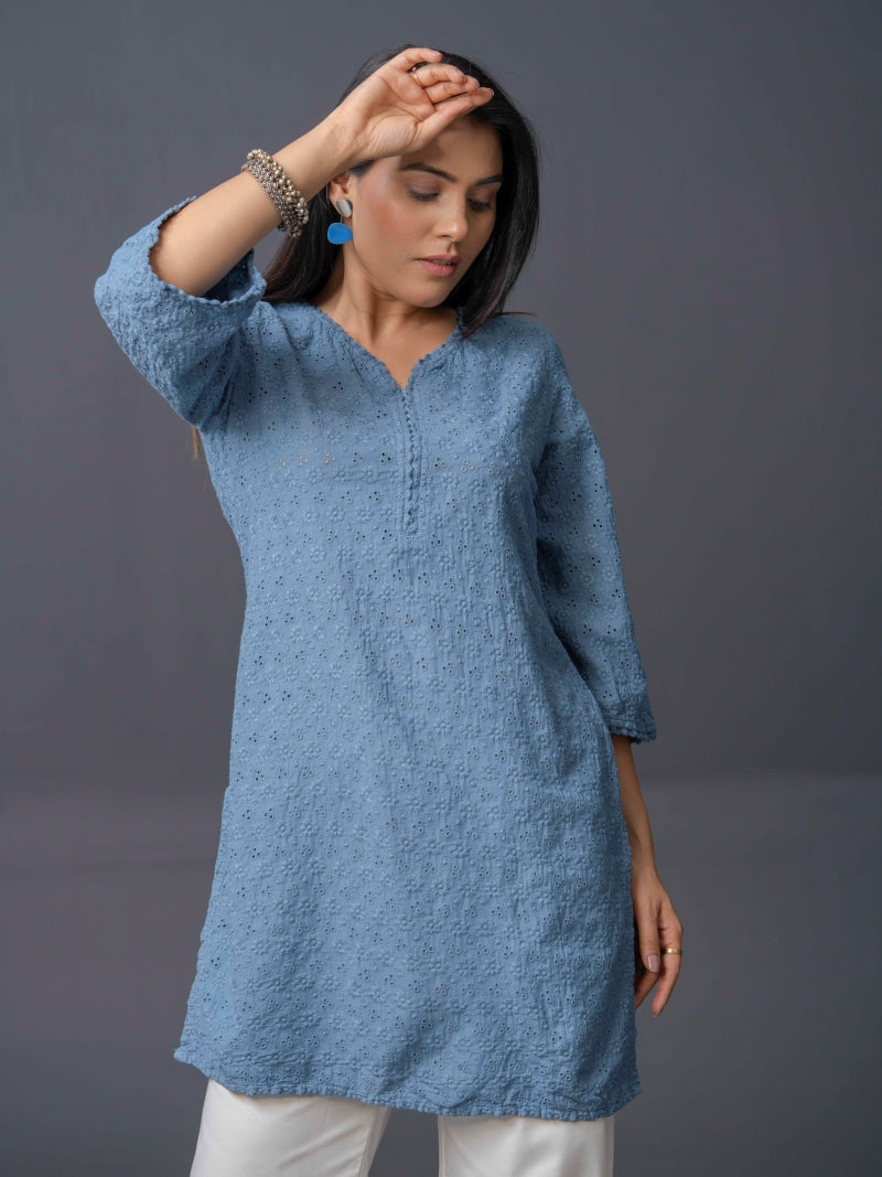 Product Carousel Image 3: Monotone Schiffli Top