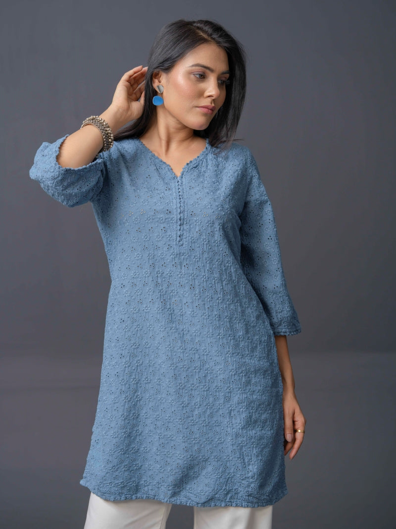 Product Carousel Image 4: Monotone Schiffli Top