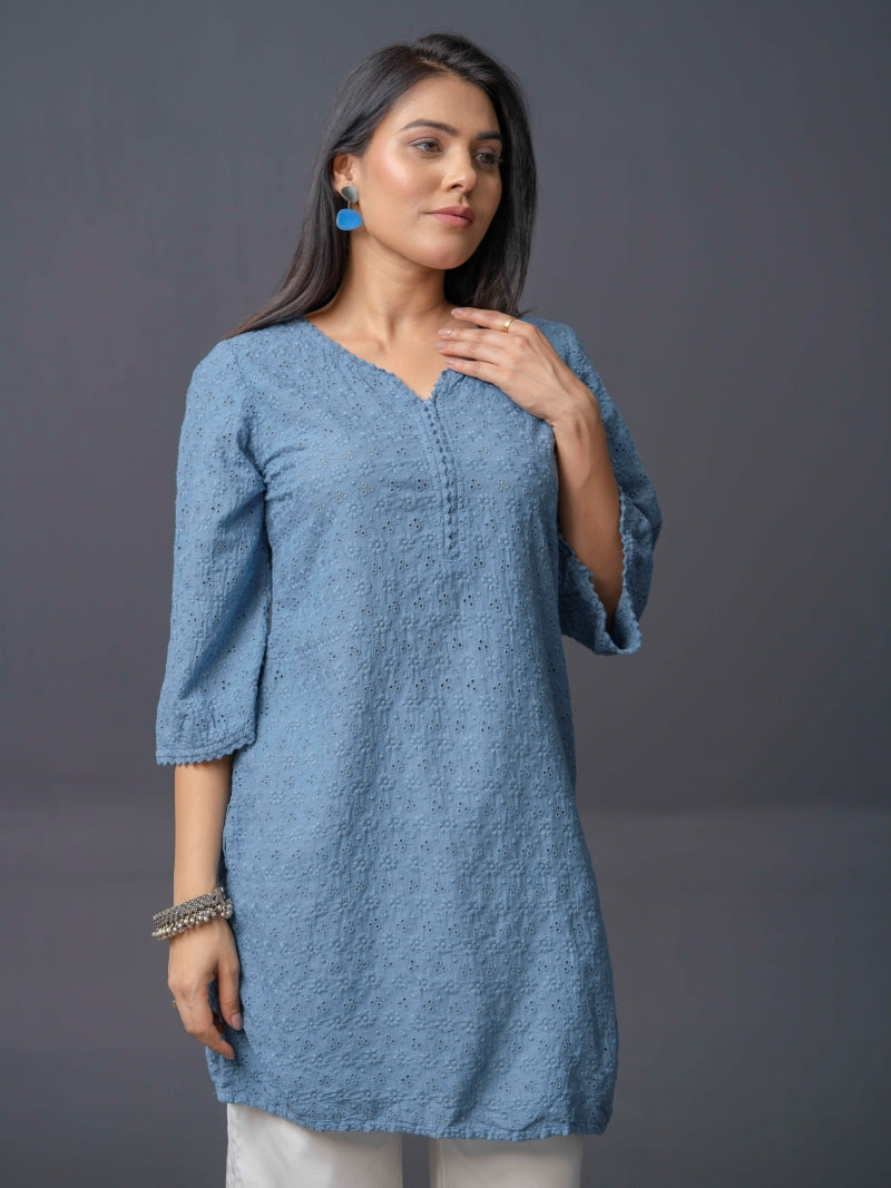 Product Carousel Image 5: Monotone Schiffli Top