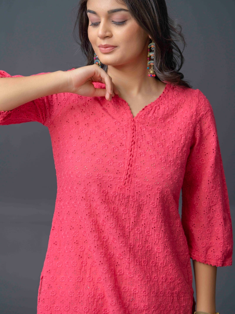 Product Carousel Image 1: Monotone Schiffli Top