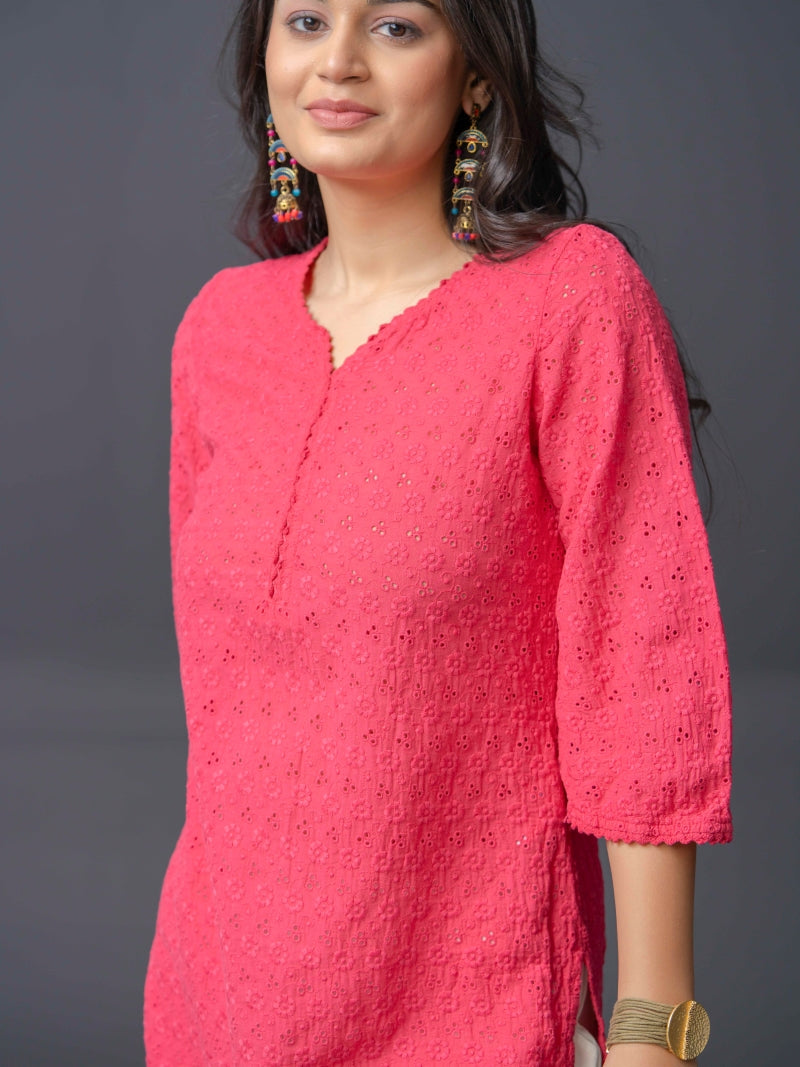 Product Carousel Image 8: Monotone Schiffli Top