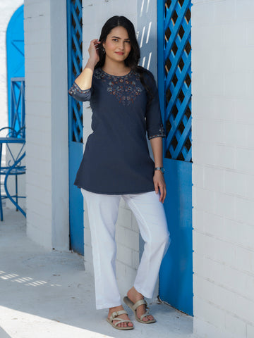 Classy In~Vogue Round Neck Top - Etiquette Apparel