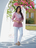 Product Carousel Image 4: Monumental Emboridery Colored Denim