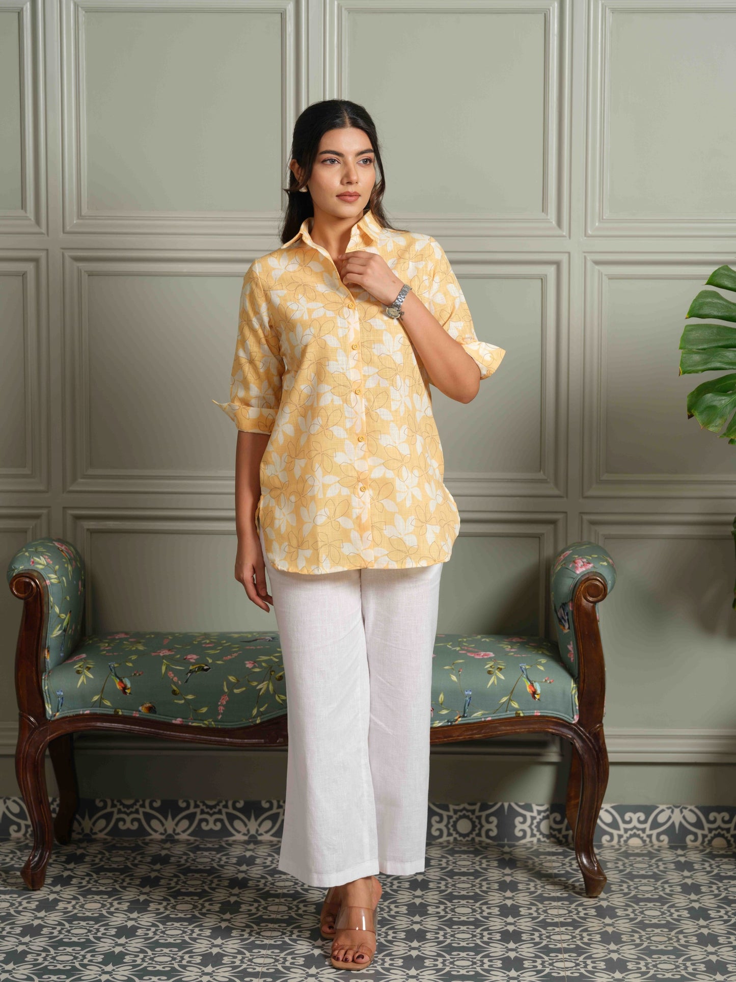 Green Floral-Play Top - Etiquette Apparel