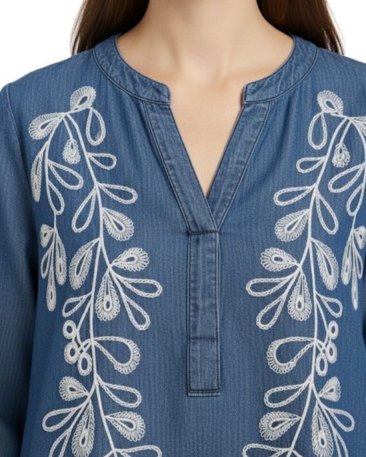 Blue Secret Indigo Dress - Etiquette Apparel