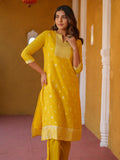 Product Carousel Image 5: Haldi Mehndi Woven Kurta Set with Dupatta