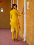 Product Carousel Image 6: Haldi Mehndi Woven Kurta Set with Dupatta