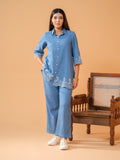 Product Carousel Image 1: Denim Cut Work Co-Ord Set