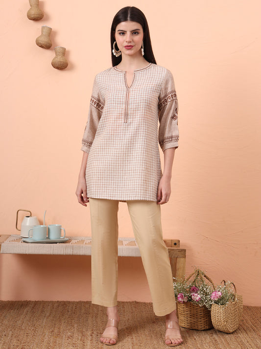 Check and Charm Short Top - Etiquette Apparel