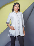 Product Carousel Image 9: Solid Colored Top With Cutwork Embroidery in Front and Sleeves