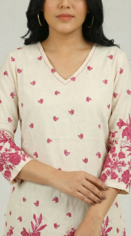 Summer florals printed top - Etiquette Apparel