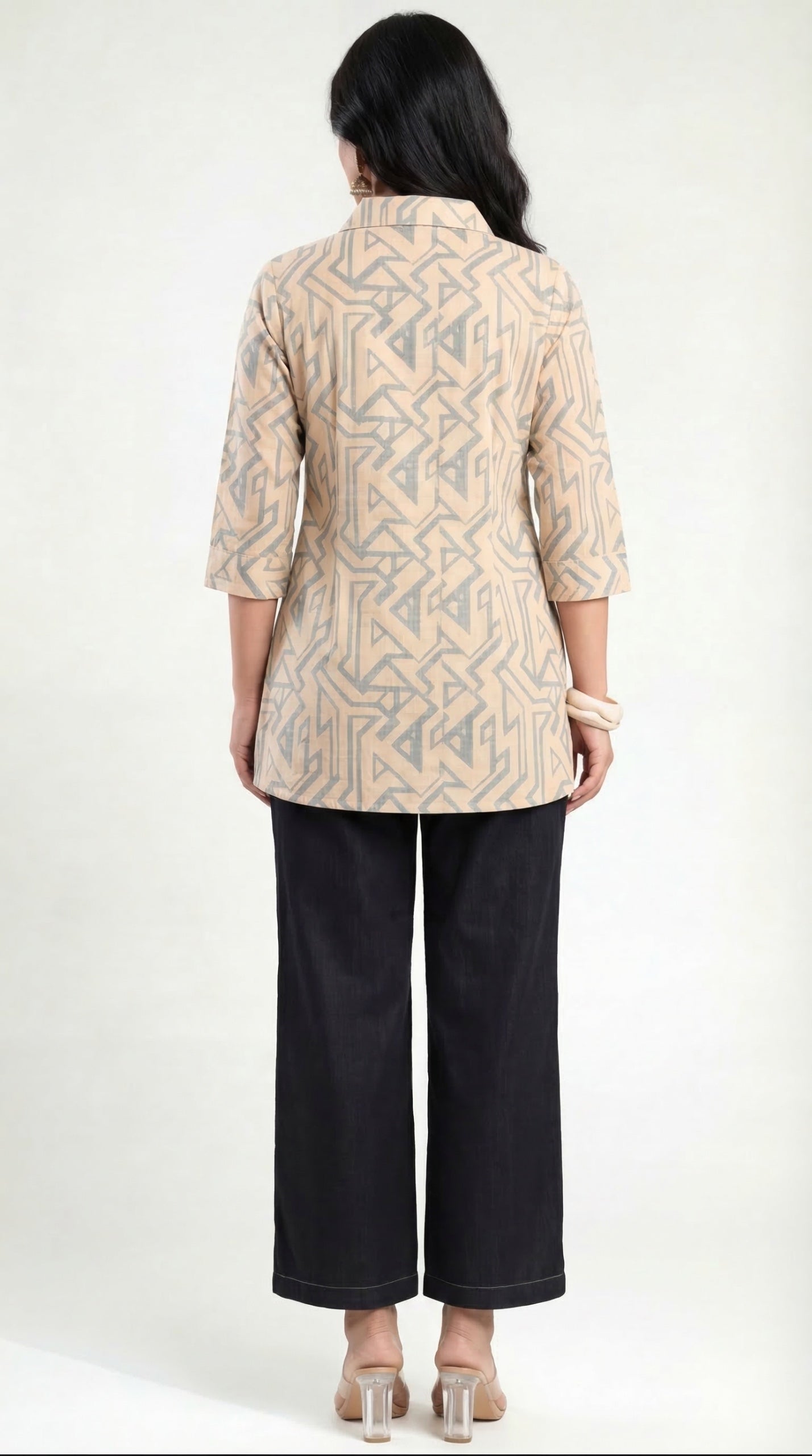 Pattern Play Geometric Top - Etiquette Apparel