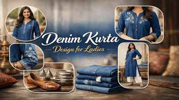 Denim Kurta Design for Ladies