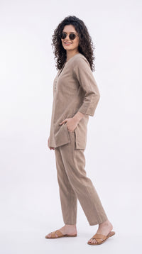 Embroidered Straight Co-ord Set - Etiquette Apparel