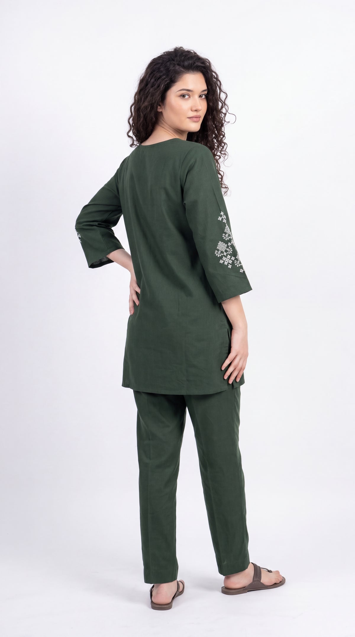 Geometric Embroidered Co-ord Set - Etiquette Apparel