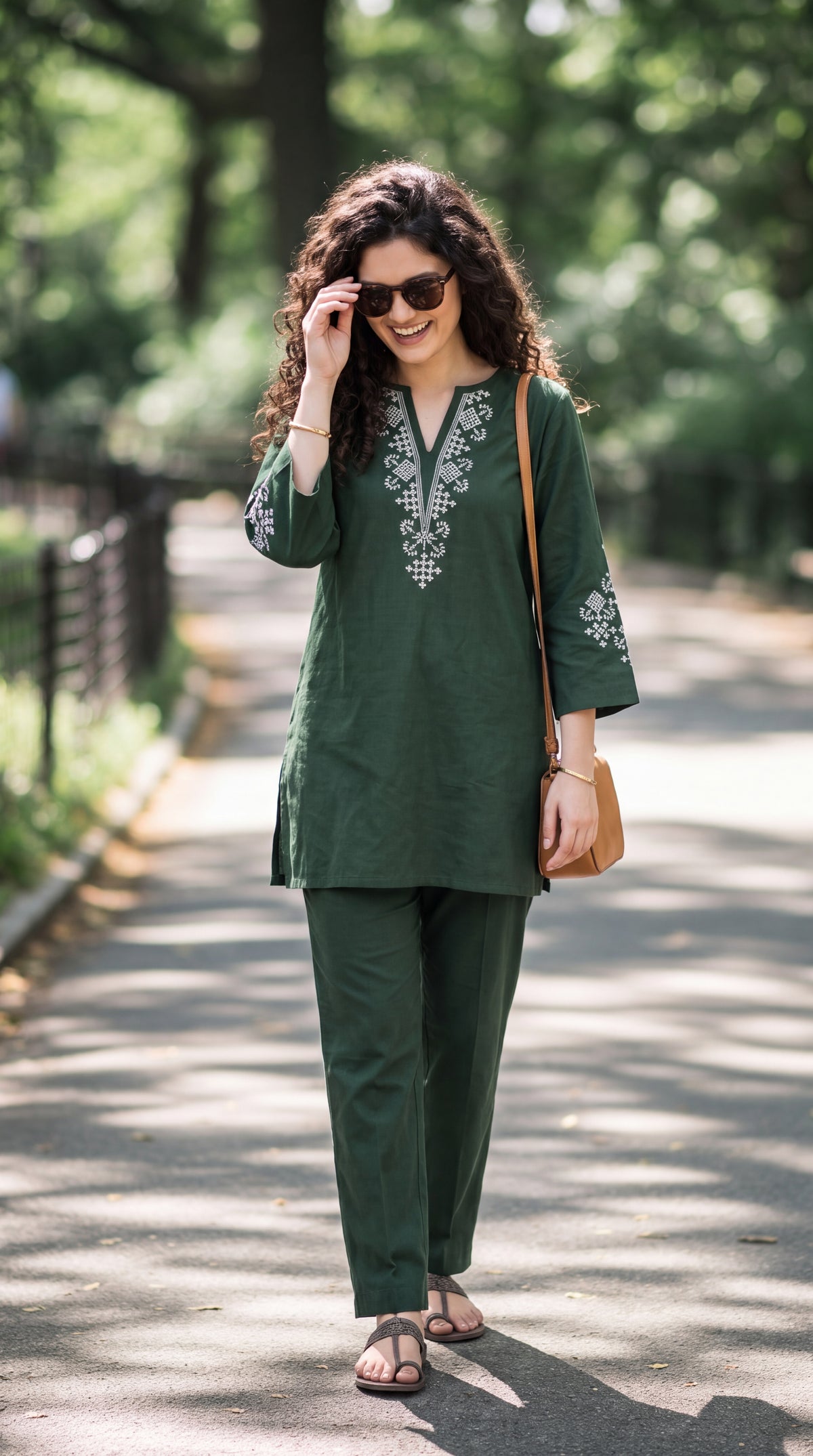 Geometric Embroidered Co-ord Set - Etiquette Apparel