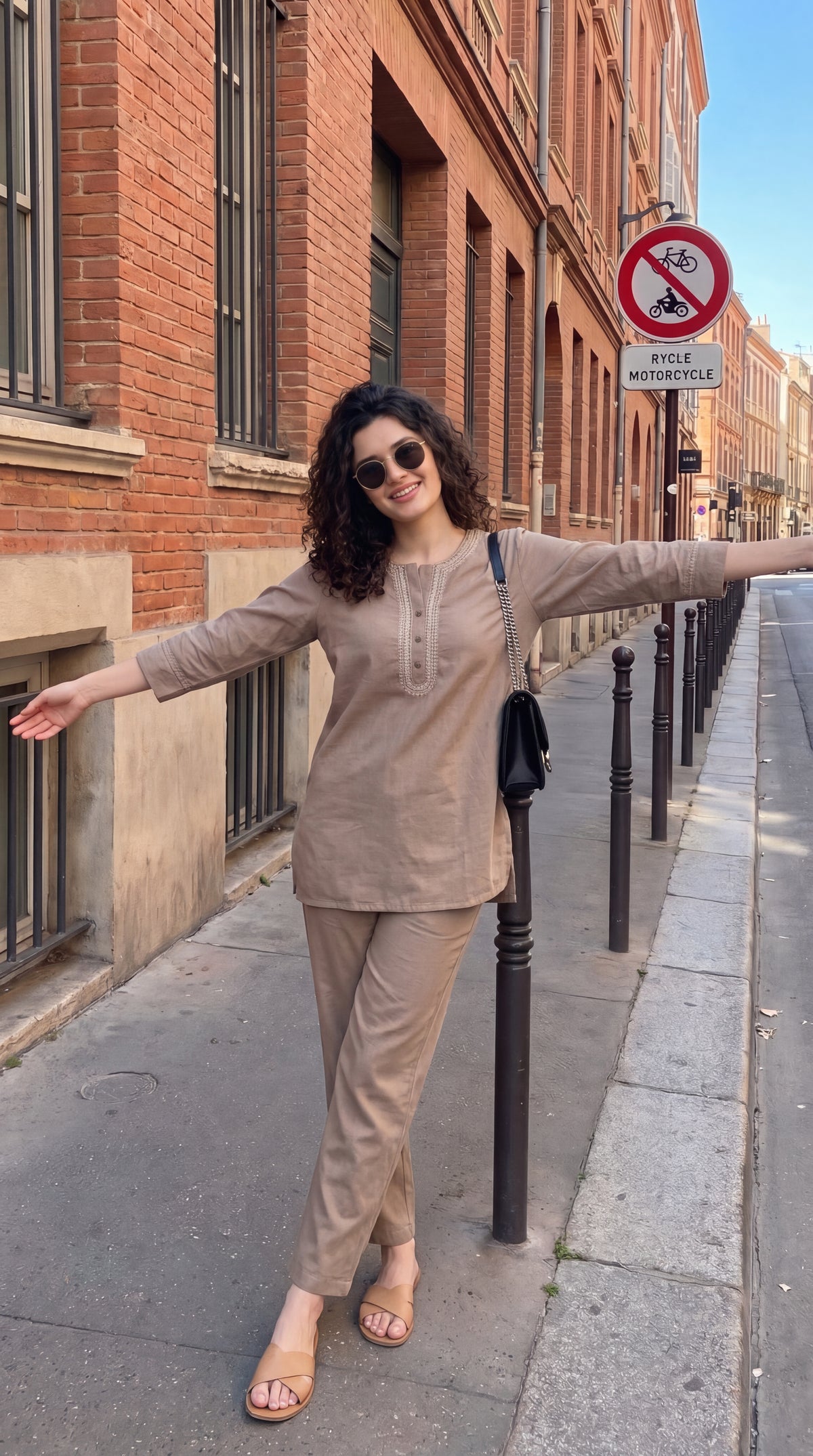 Embroidered Straight Co-ord Set - Etiquette Apparel