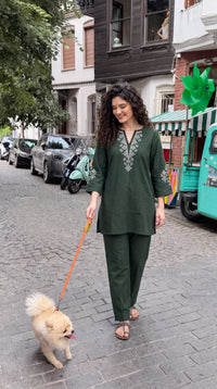 Geometric Embroidered Co-ord Set - Etiquette Apparel