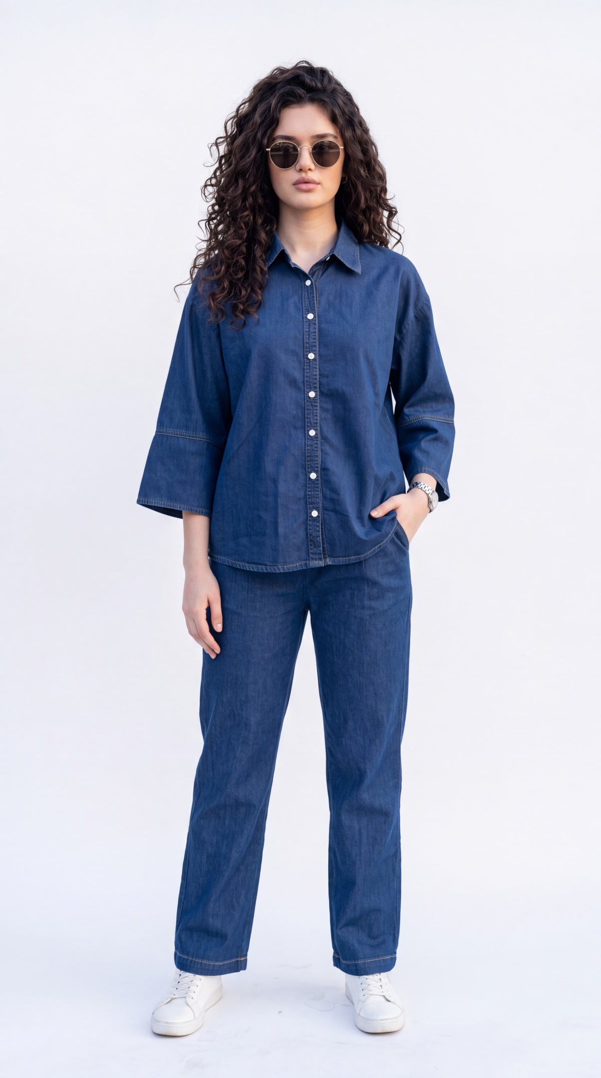Smart Casual Denim Co-ord Set - Etiquette Apparel