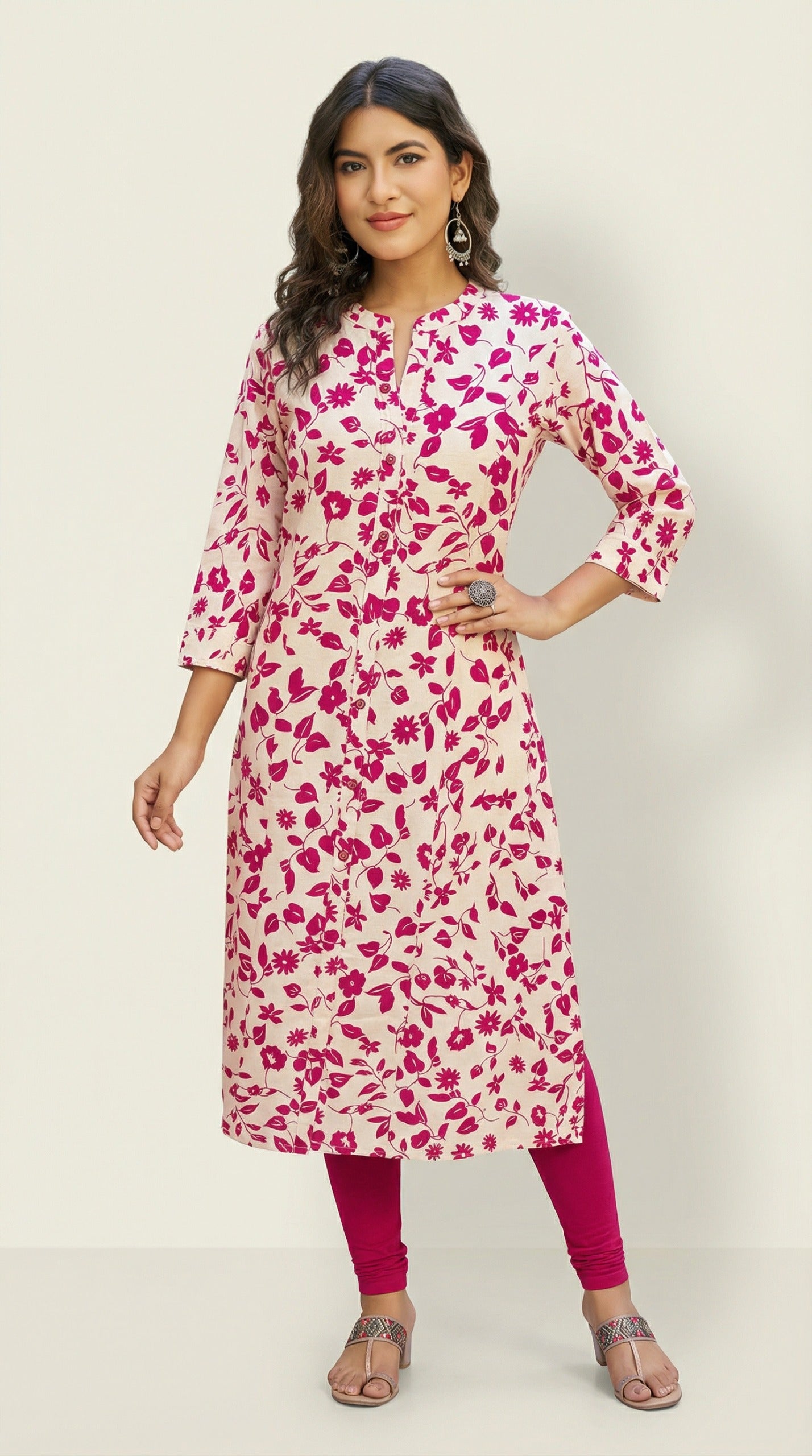 Summer Florals Printed Kurta - Etiquette Apparel