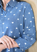 Product Carousel Image 2: Denim Top with a Heart
