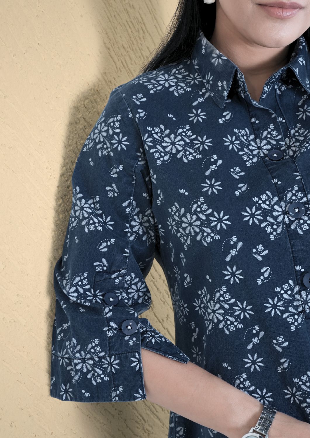 Product Carousel Image 9: Effortless Denim Charm Top
