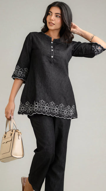 Black is New Blue Co-ord Set - Etiquette Apparel 