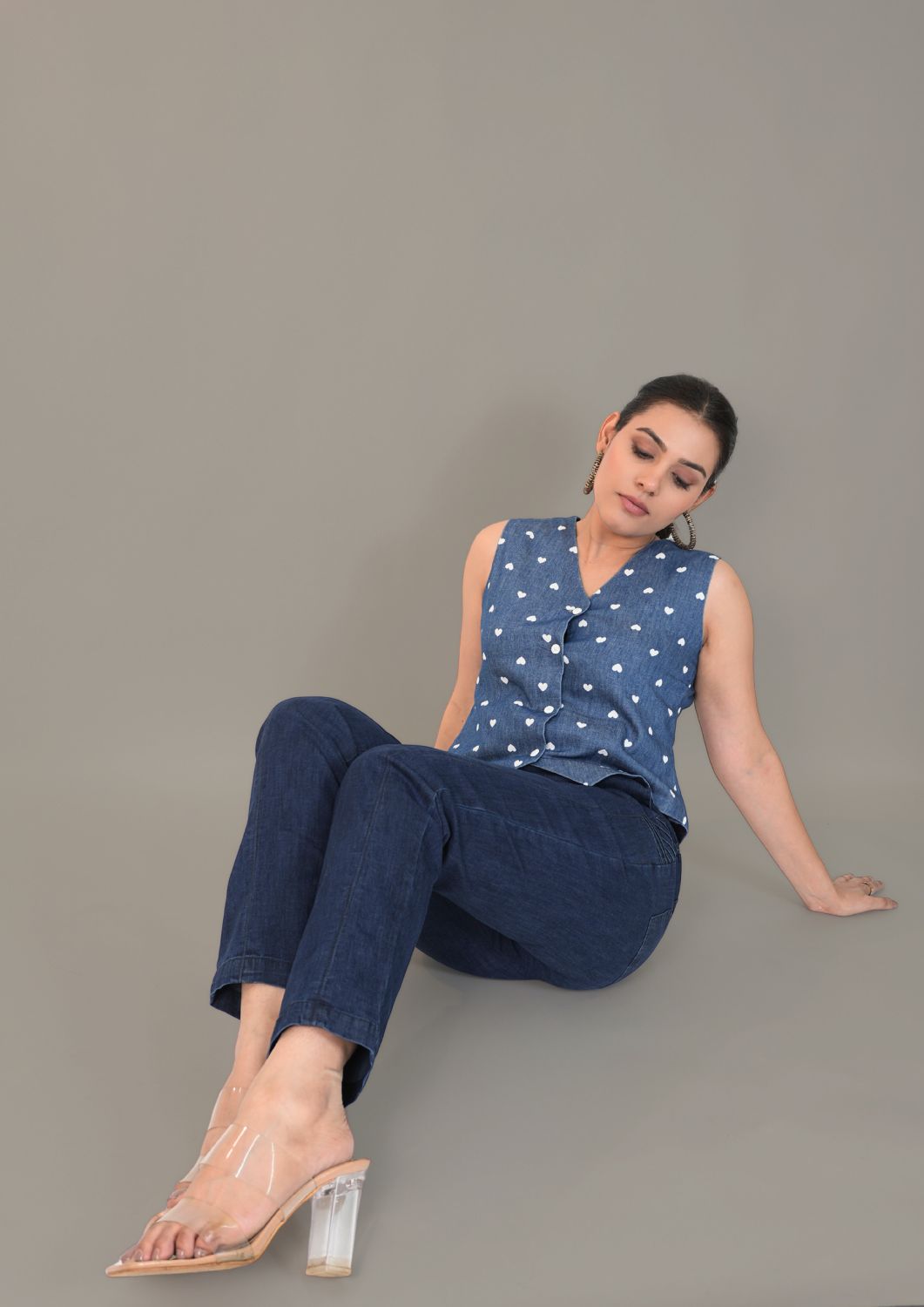 Product Carousel Image 3: Denim Bottom in Motion