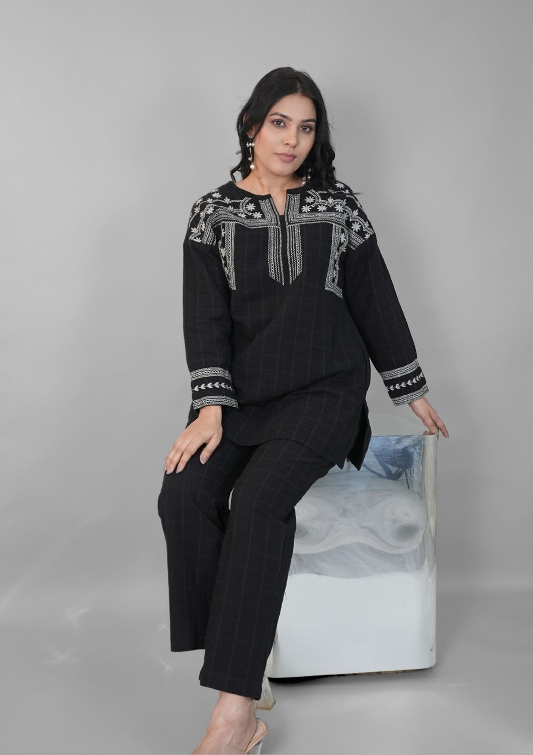 When Black Met White Co-ord Set - Etiquette Apparel