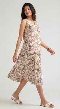 Geometry in Motion Sleeveless Dress - Etiquette Apparel
