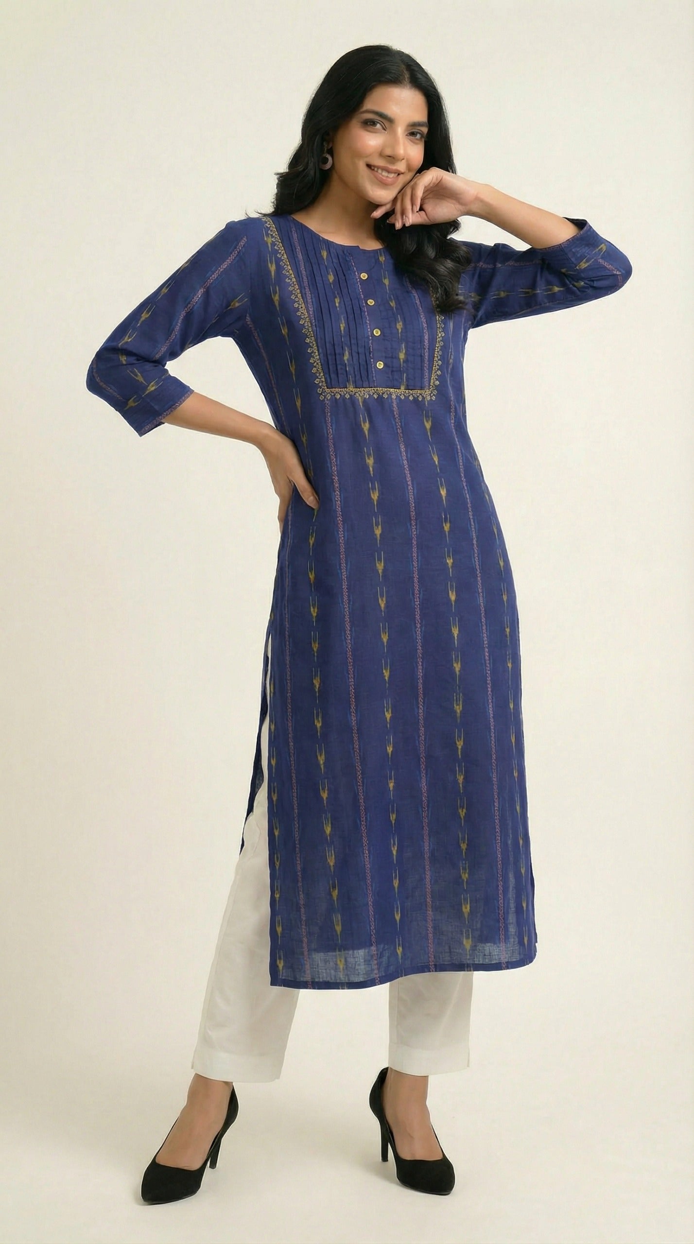Weaving  in Motion Jamdani Kurta - Etiquette Apparel