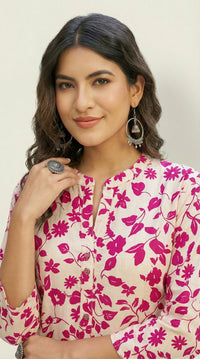 Summer Florals Printed Kurta - Etiquette Apparel