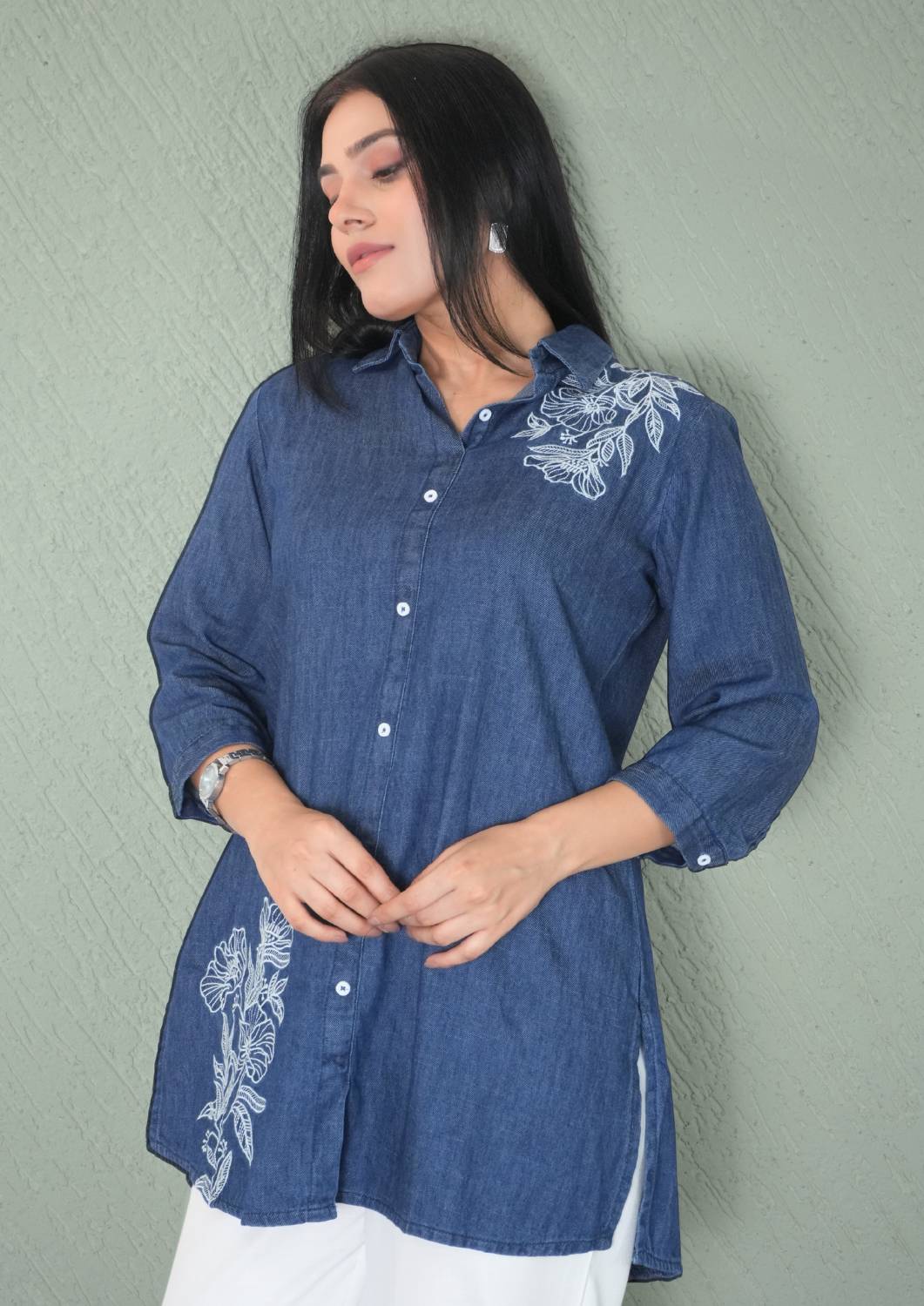 Denim Days Done Right Top - Etiquette Apparel