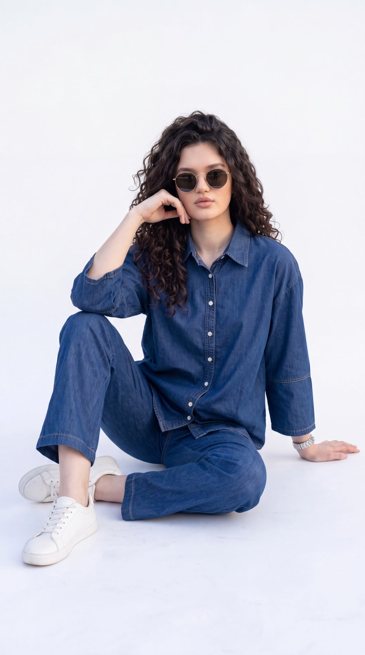 Smart Casual Denim Co-ord Set - Etiquette Apparel