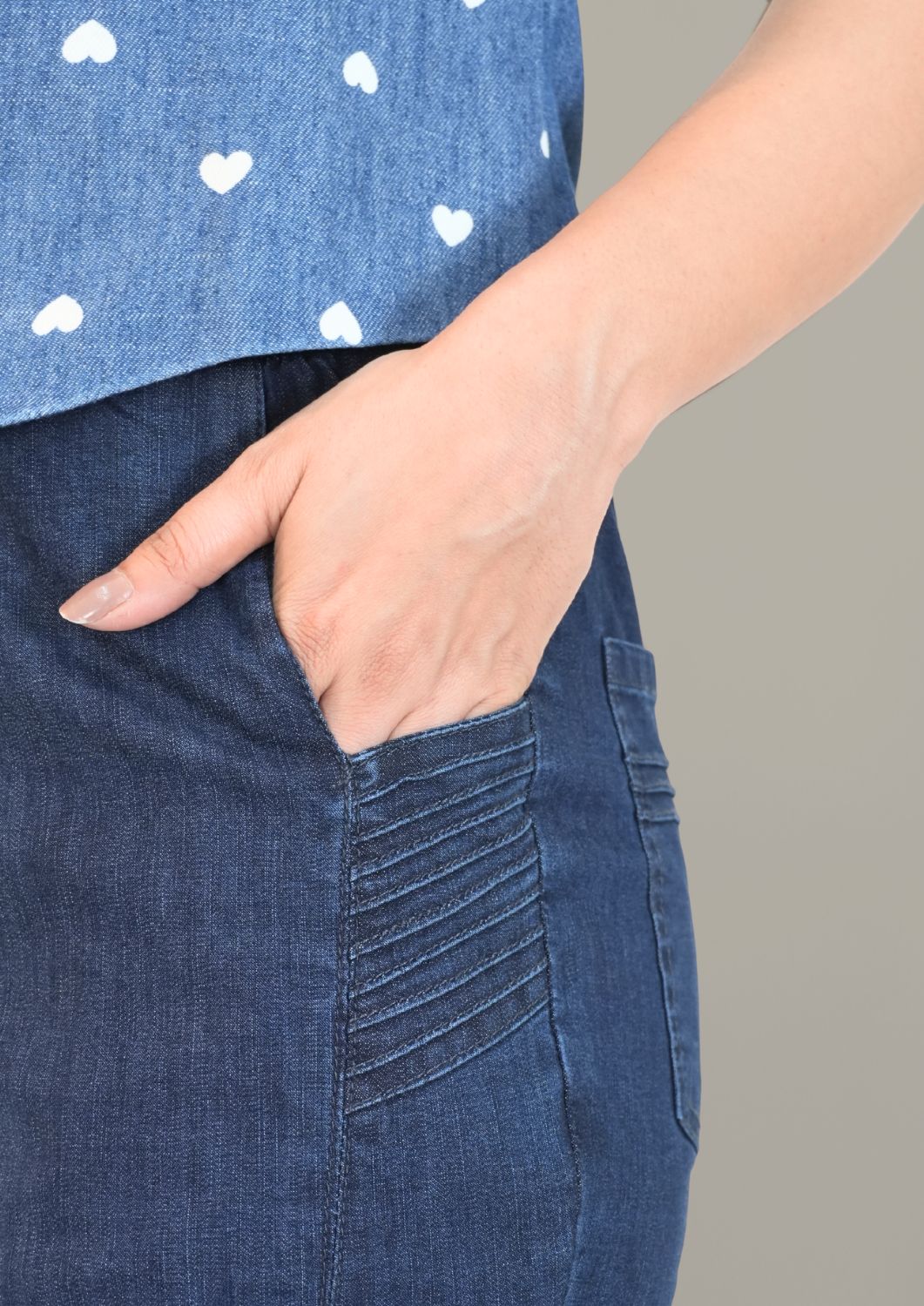 Denim Bottom in Motion - Etiquette Apparel