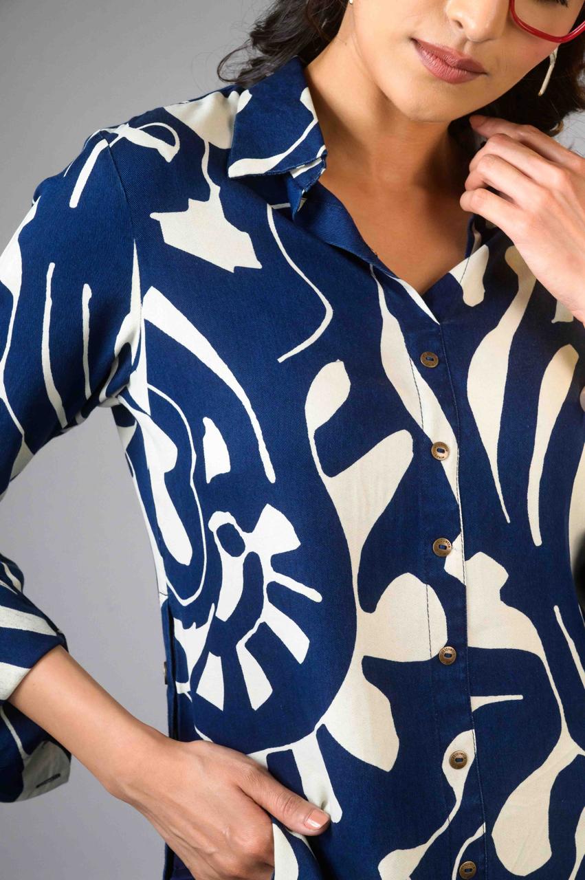 Vintage Wash Print Top - Etiquette Apparel