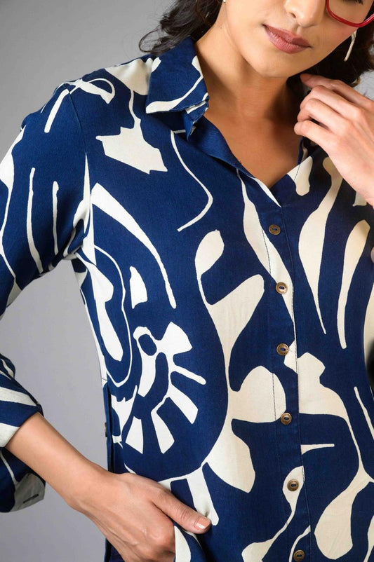Vintage Wash Print Top - Etiquette Apparel