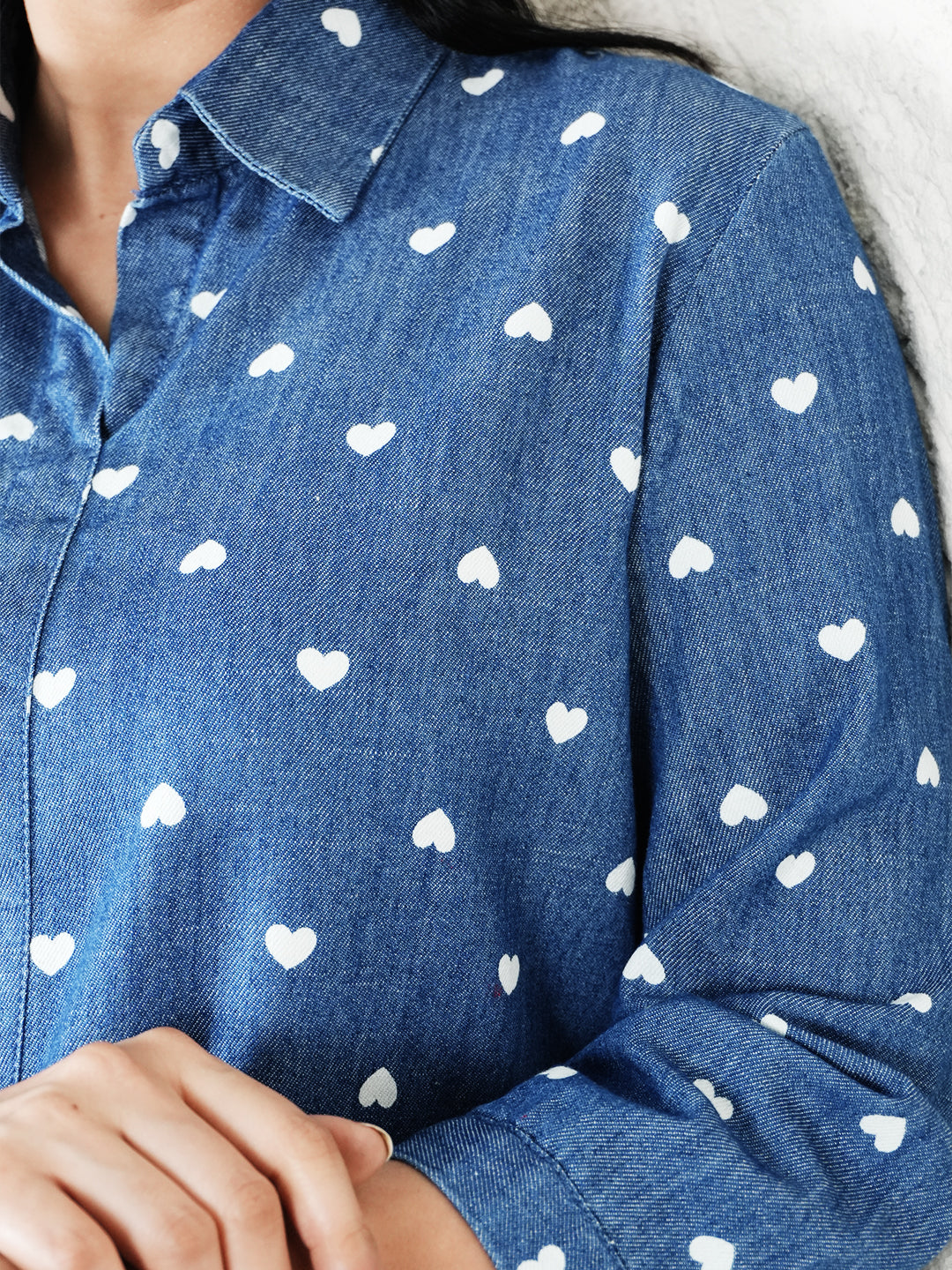 Product Carousel Image 3: Denim Dress with a Heart