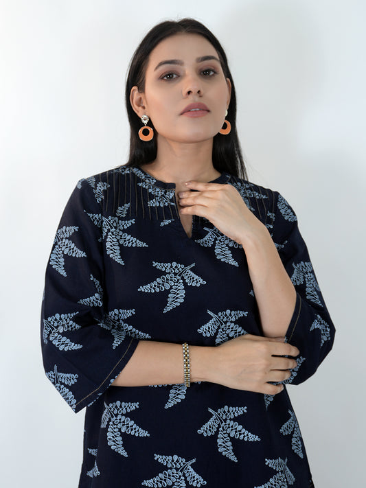 The Everyday Denim Edit Kurta - Etiquette Apparel