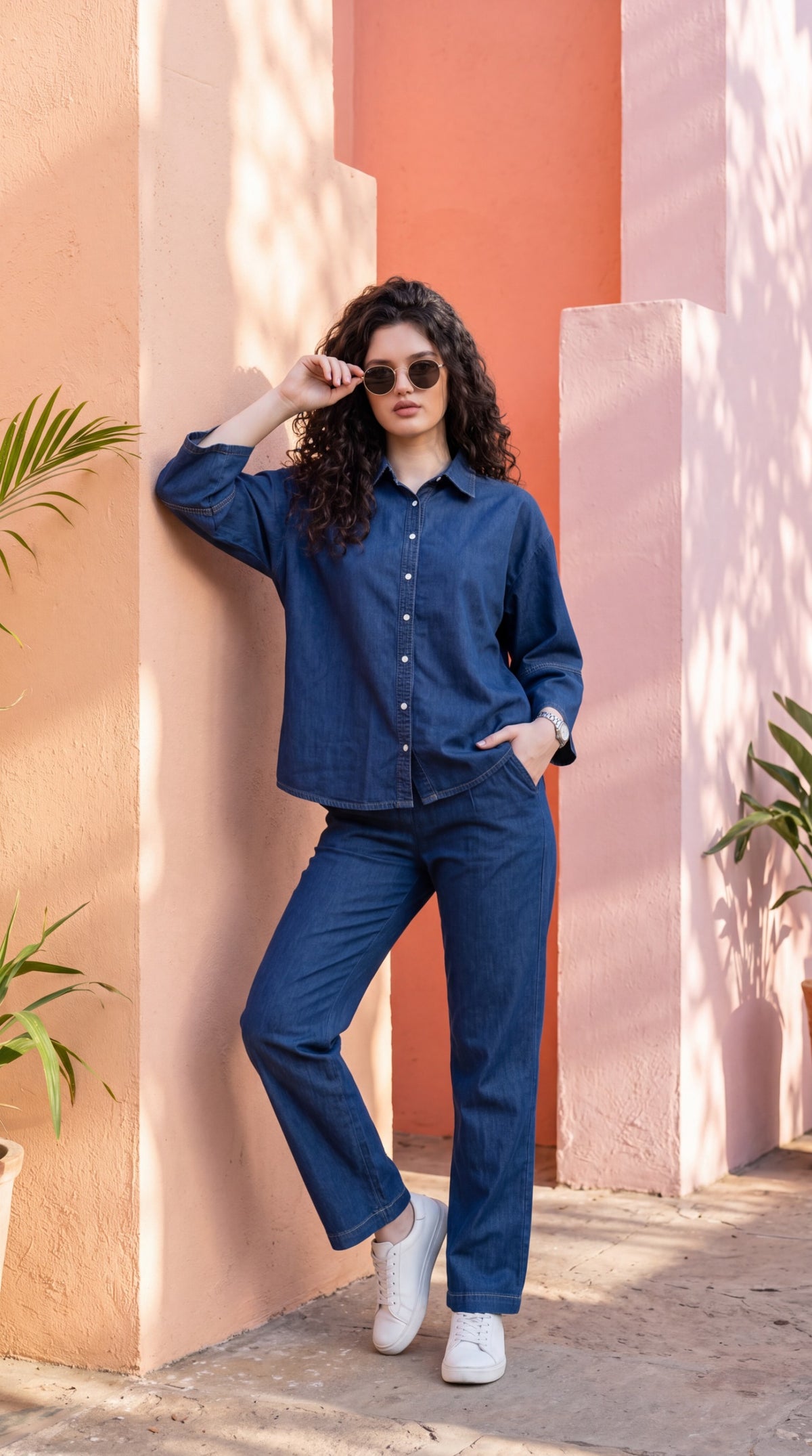 Smart Casual Denim Co-ord Set - Etiquette Apparel