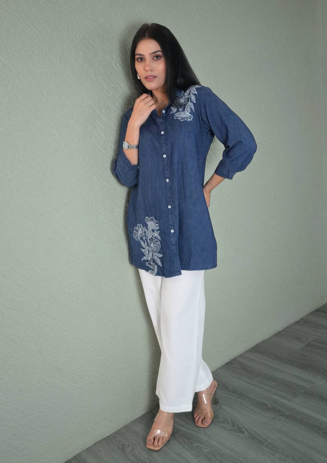 Product Carousel Image 6: Denim Days Done Right Top