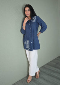 Denim Days Done Right Top - Etiquette Apparel