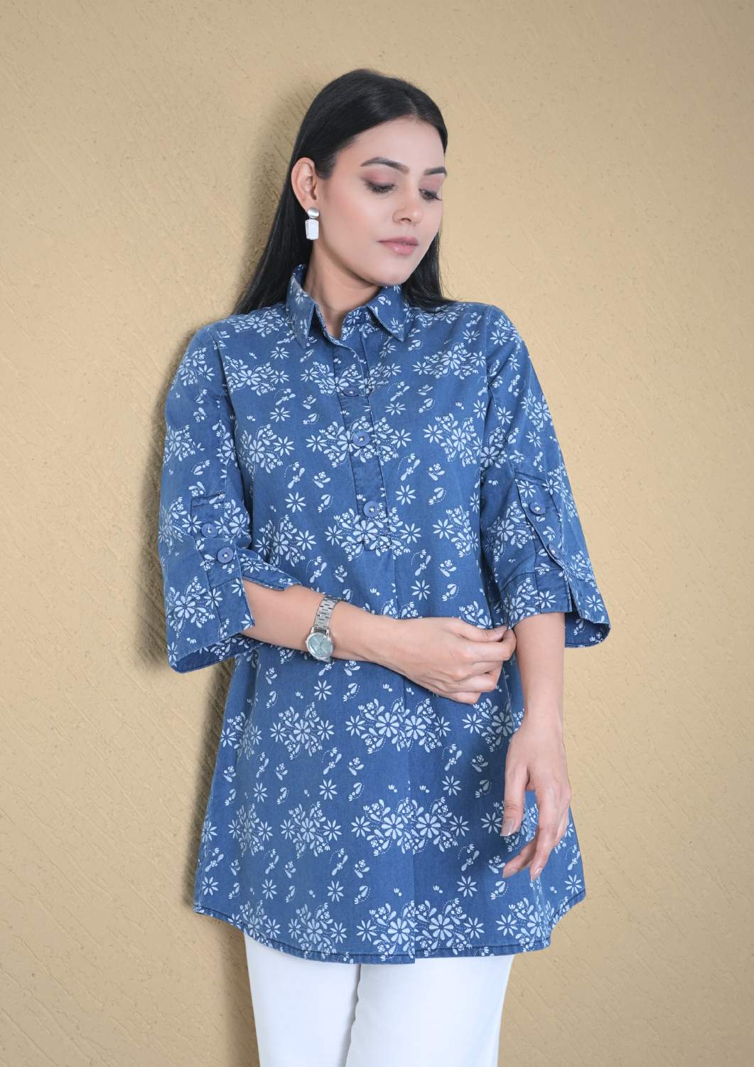 Effortless Denim Charm Top